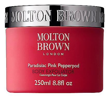 ”Paradisiac pink pepperpod body exfoli-ator”, Molton Brown, 425 kronor.