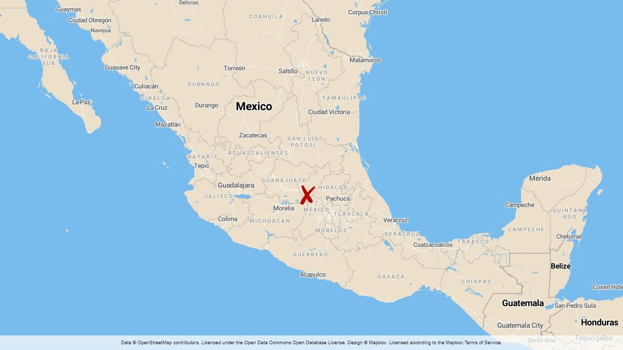 Kvinnan sköts till döds på öppen gata i staden Tequisquiapan i Mexiko.
