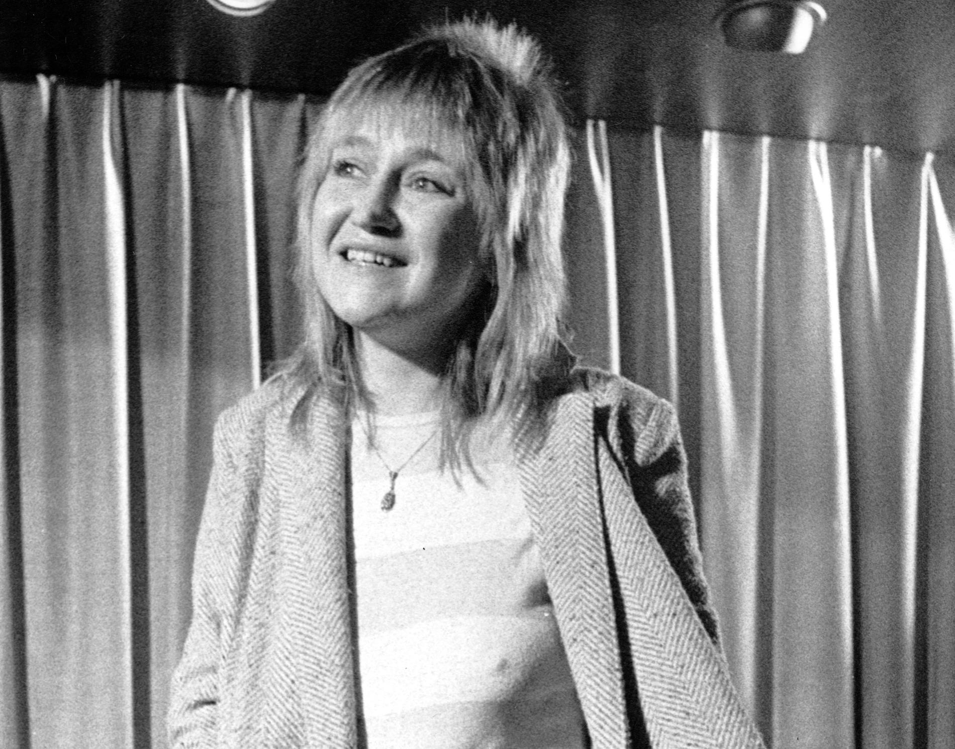 Liza Öhman 1982 när hon skulle tävla i Melodifestivalen med ”Hey hi ho”.