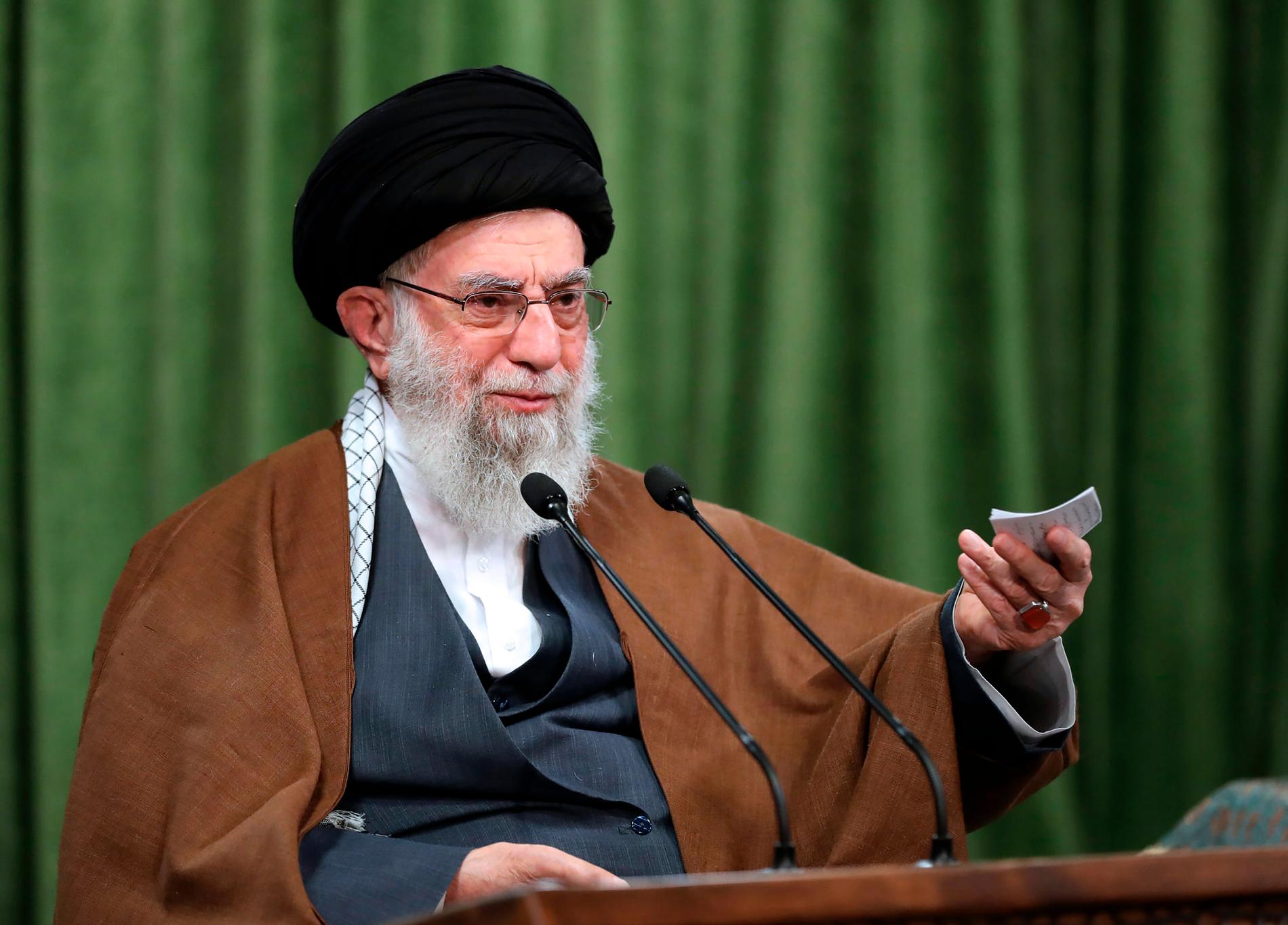 Irans andlige ledare, ayatolla Ali Khamenei.