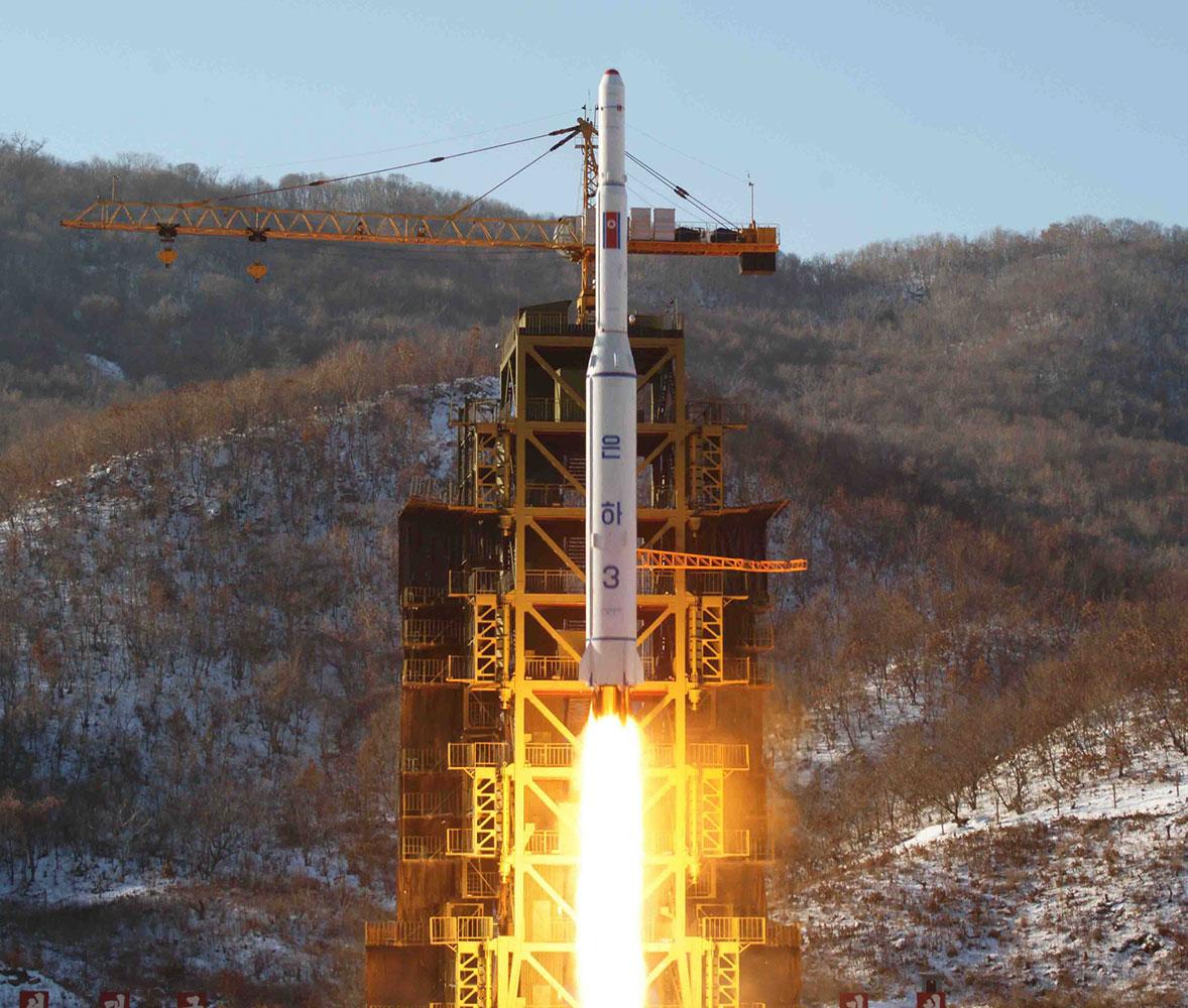 En nordkoreansk Unha 3-raket.
