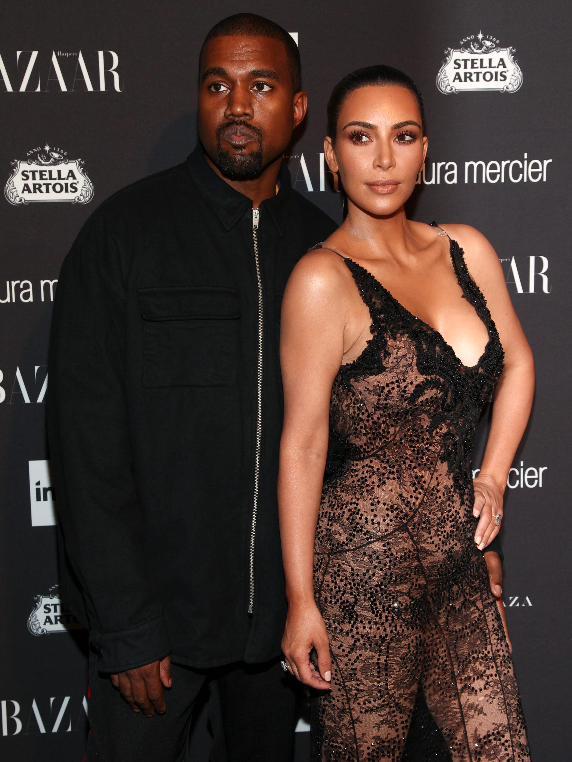 Kanye West och Kim Kardashian.