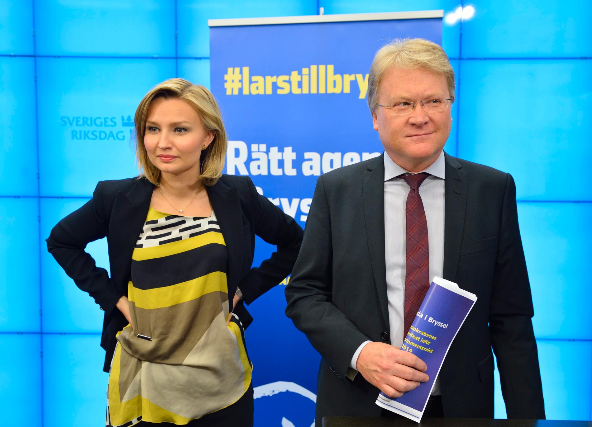 Så här såg Ebba Busch Thor och Lars Adaktusson ut på vårkanten 2014, inför EU-parlamentsvalet. Arkivbild.