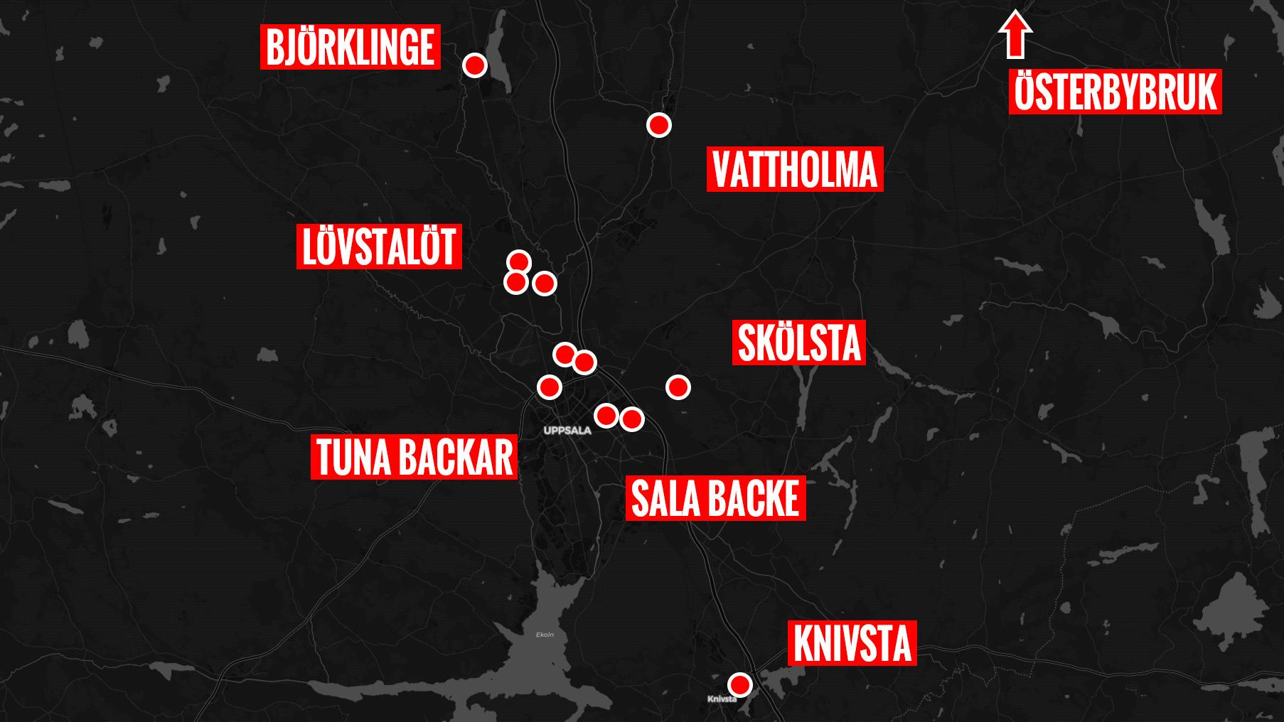 På bara tre dagar begicks 13 inbrott i och runt Uppsala.