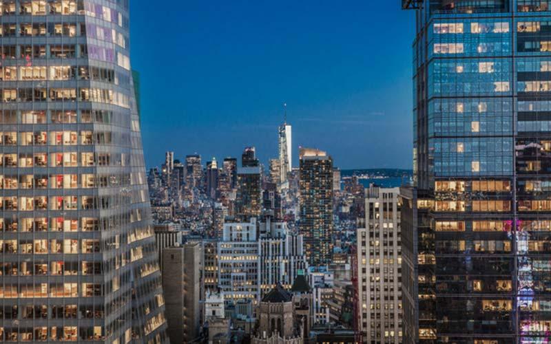 Utsikt från det fyrstjärniga hotellet Hyatt Times Square på Manhattan