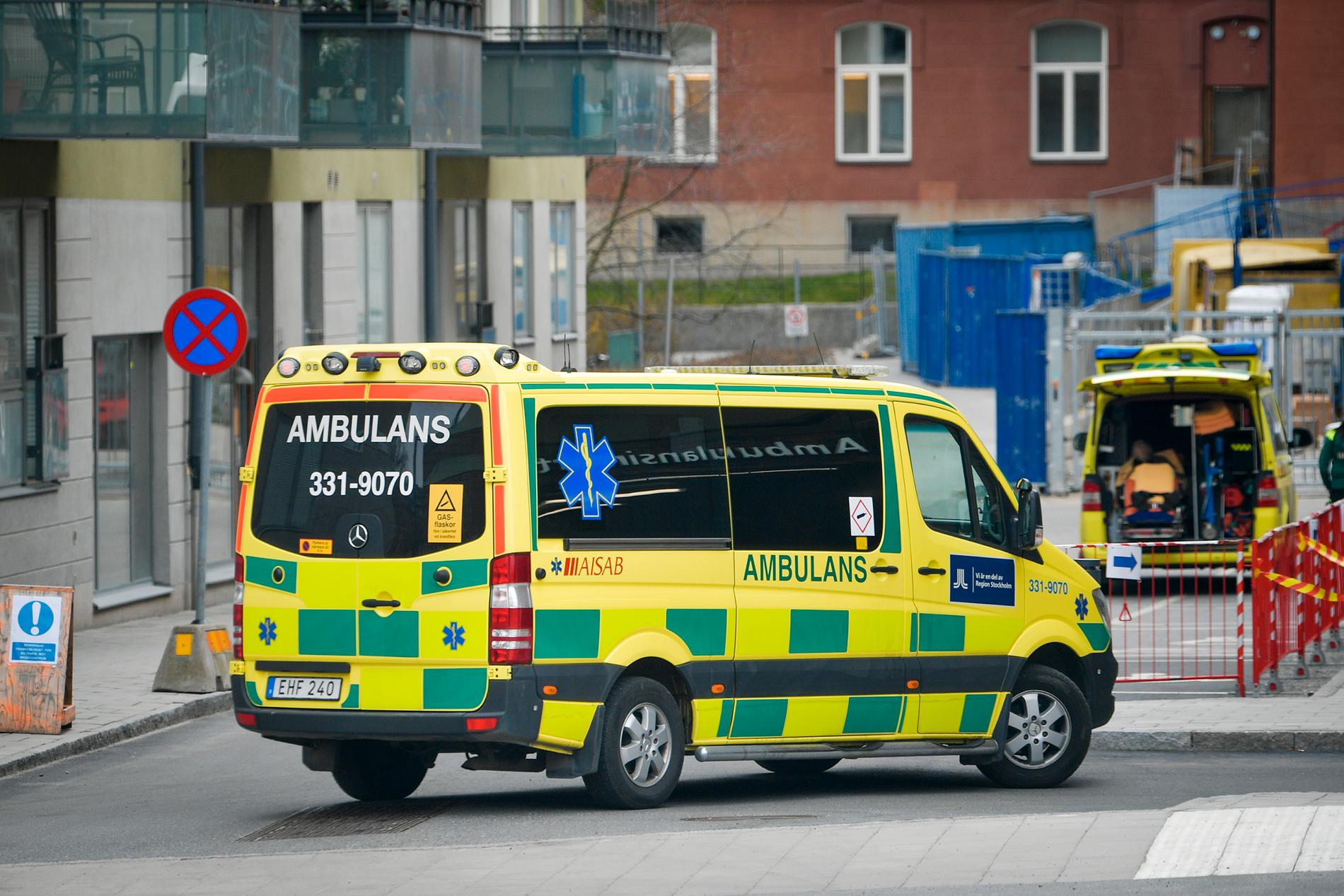 Andreas fick åka ambulans till Sankt Görans sjukhus i Stockholm. (Arkivbild).