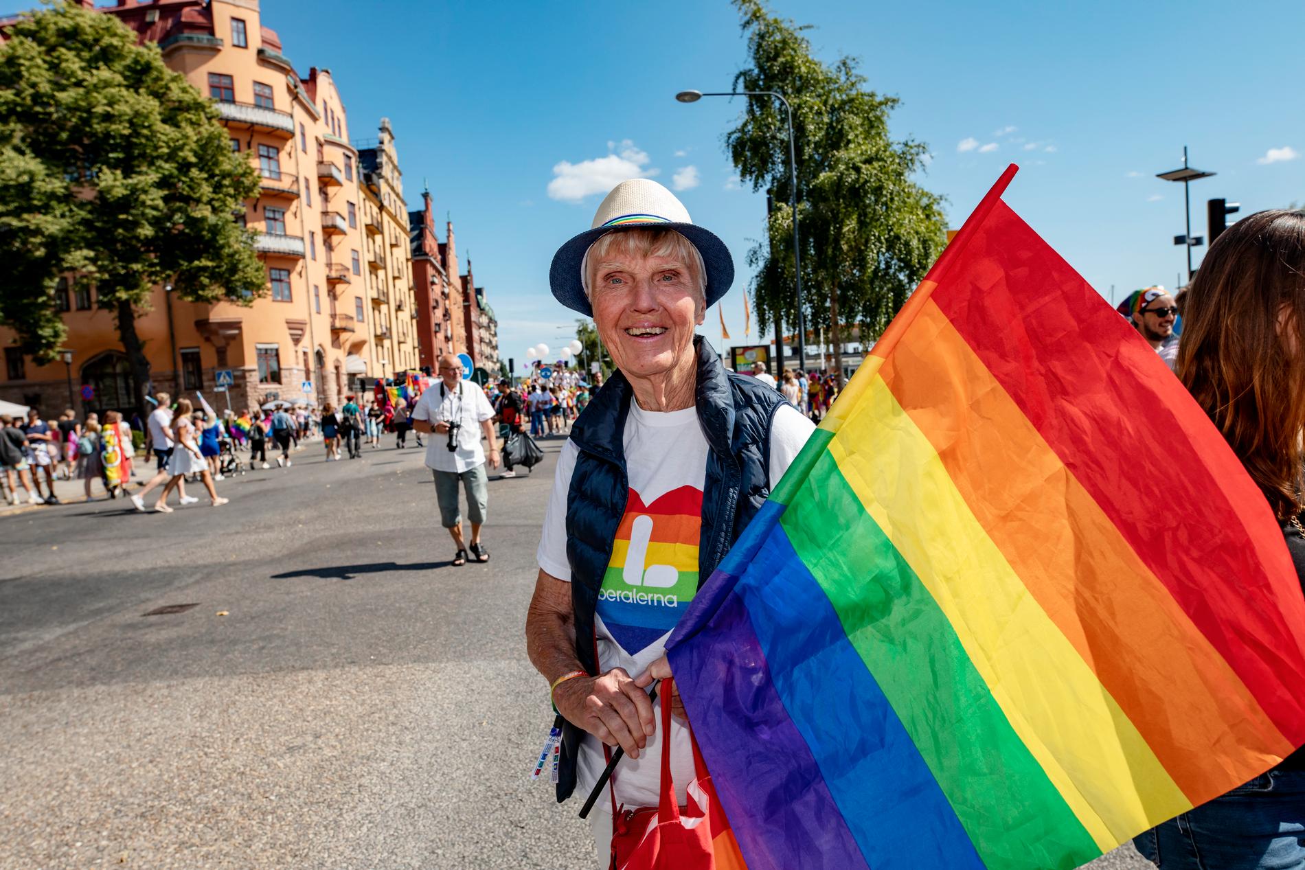På Stockholm pride 2019.