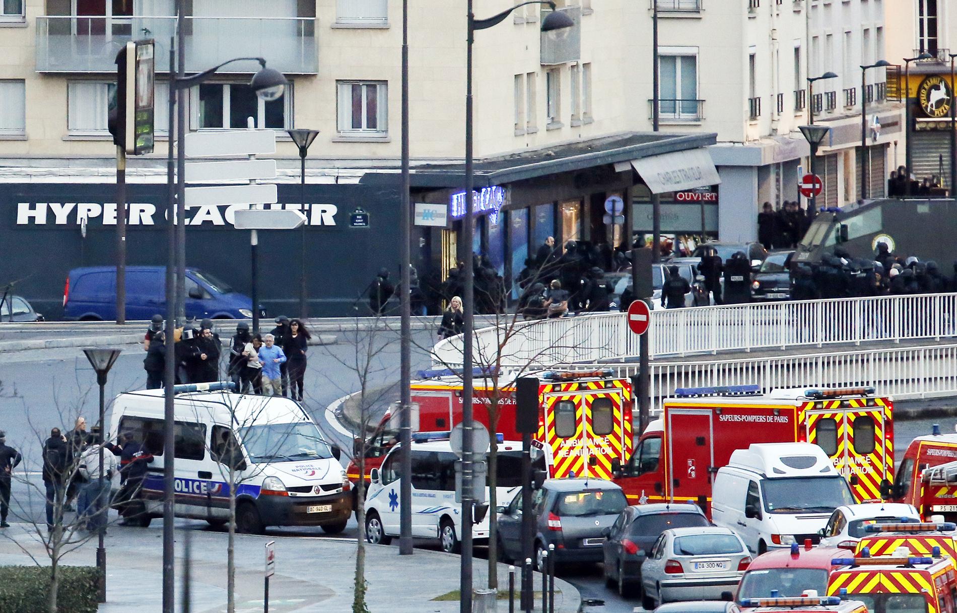 Terroristen Amedy Coulibaly attackerade en judisk affär i området Porte de Vincennes i Paris den 9 januari i år.