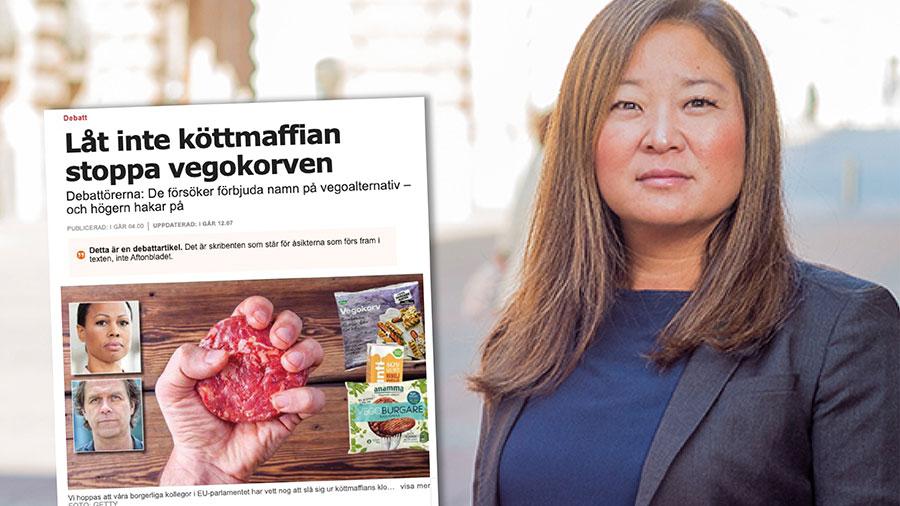 MP ljuger när de när de påstår att vi vill förbjuda vegetariska hamburgare. Och reducerar större, komplicerade frågor till plakatpolitik och påhittade konflikter, skriver Jessica Polfjärd.