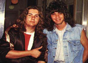 Aftonbladetläsaren Tommy Denander, och Eddie Van Halen. 1984.