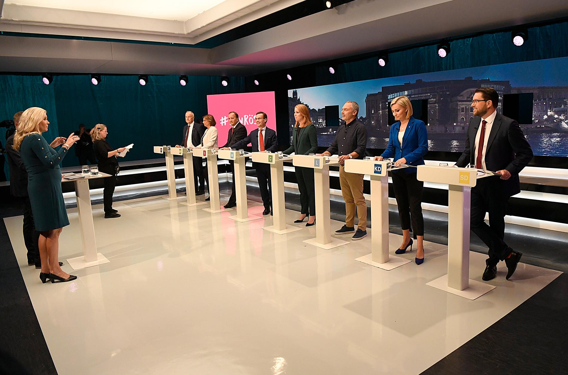 SVT:s pariledardebatt innan valet.