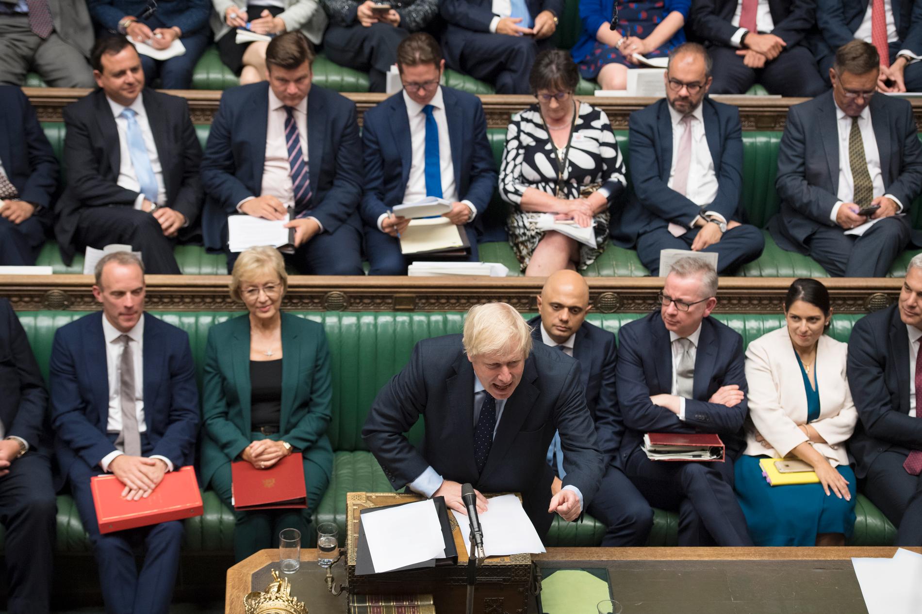 Boris Johnson i parlamentet på tisdagen. 