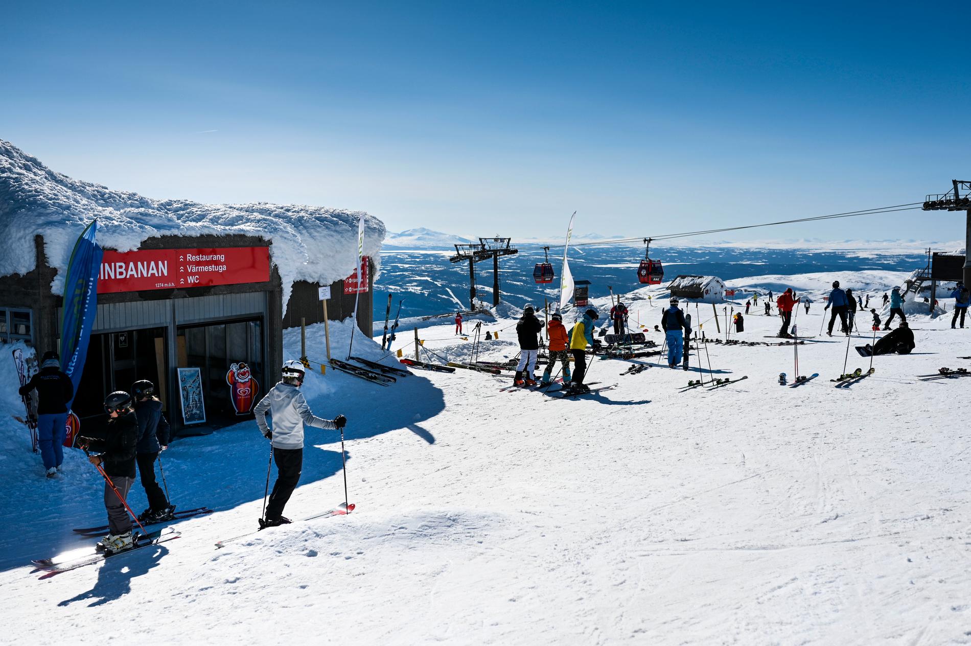 Turister på skidorten Åre under påsken 2019.