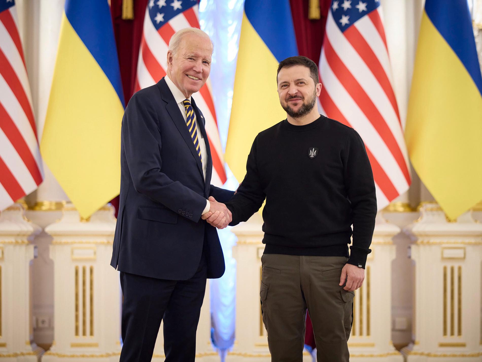 Joe Biden på oannonserat besök i Kiev