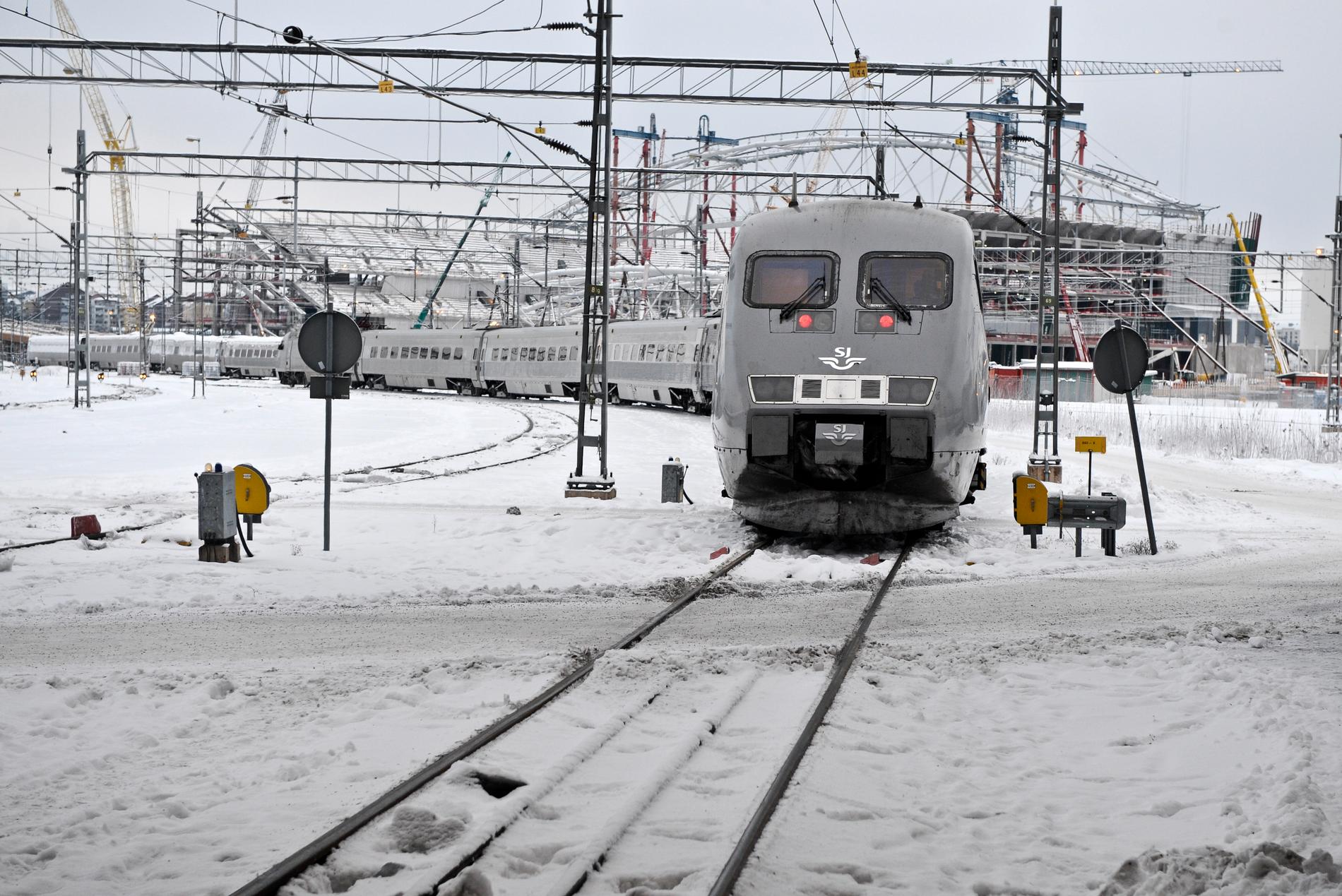 Vintervädret ställde till det för tågtrafiken i januari. Arkivbild.