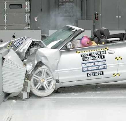 Audi A4 Svagt sidoskydd.
