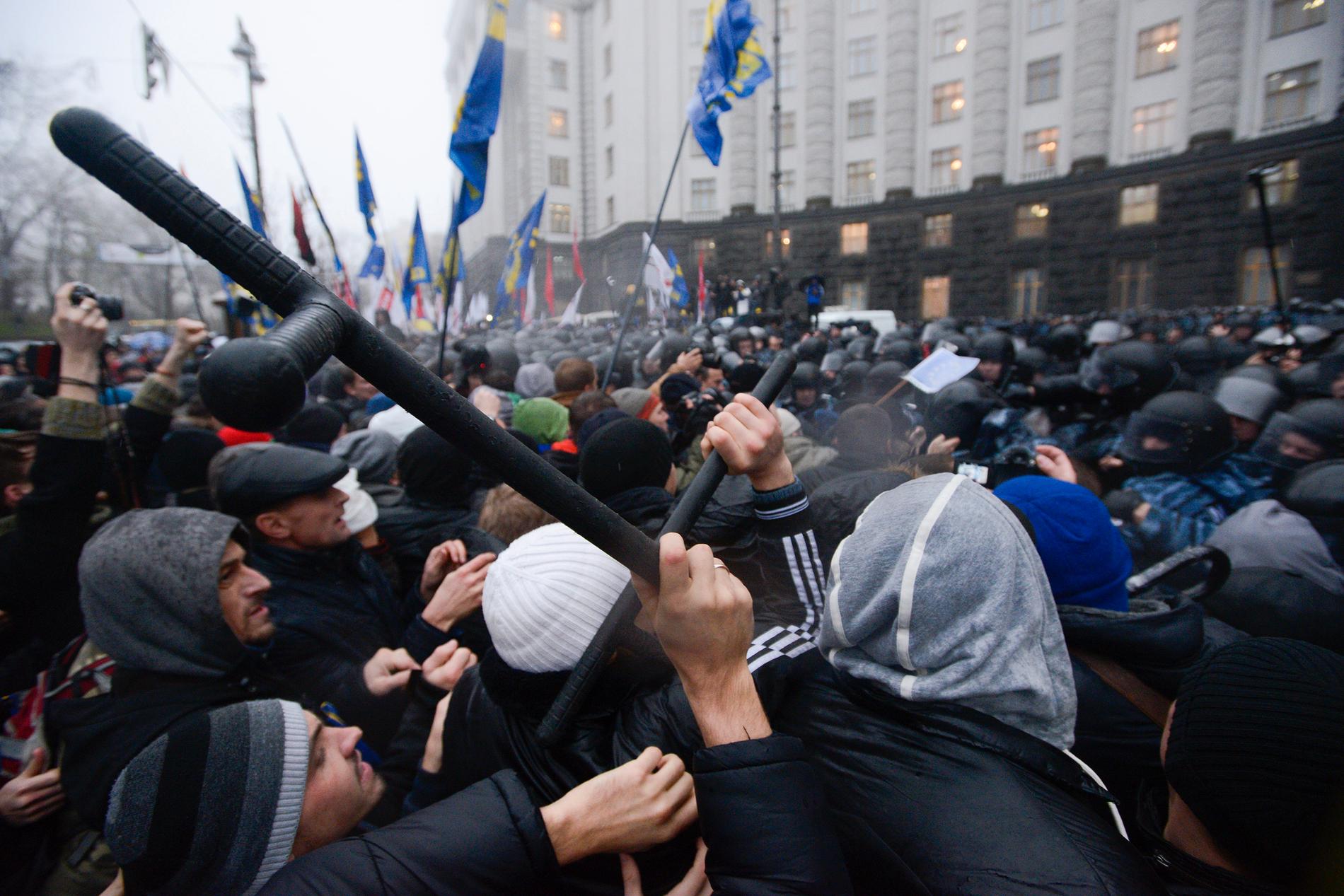 Protester i Ukraina november 2013. Arkivbild.
