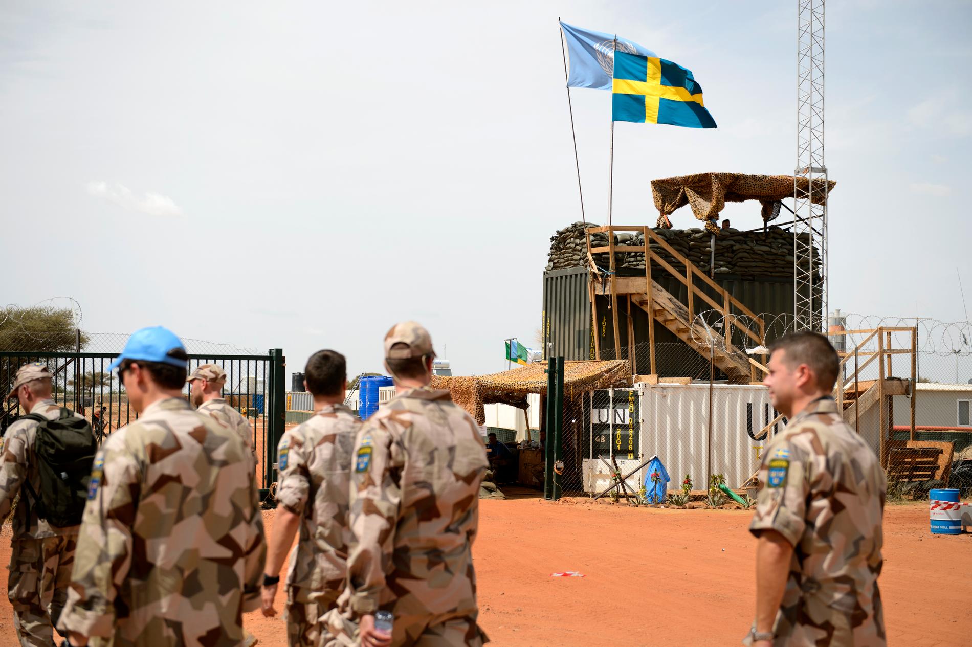 Den svenska Camp Nobel i Mali. Arkivbild. 