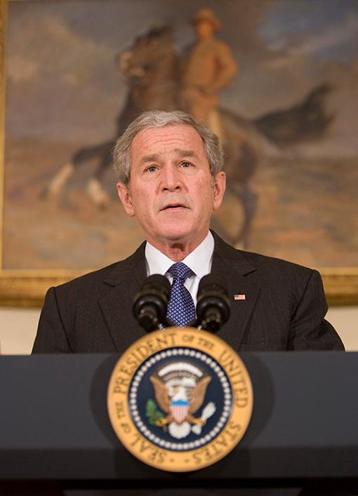 George W Bush, amerikansk president 2001–2009.