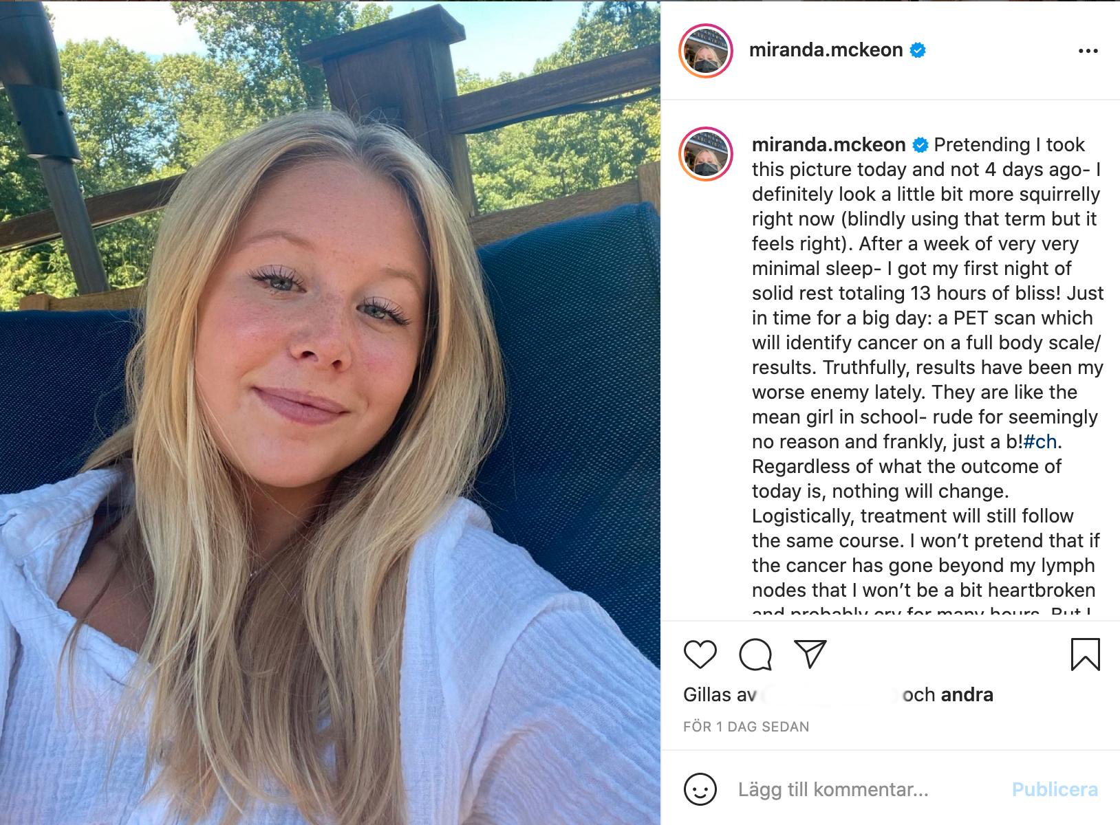 Miranda McKeon på Instagram.