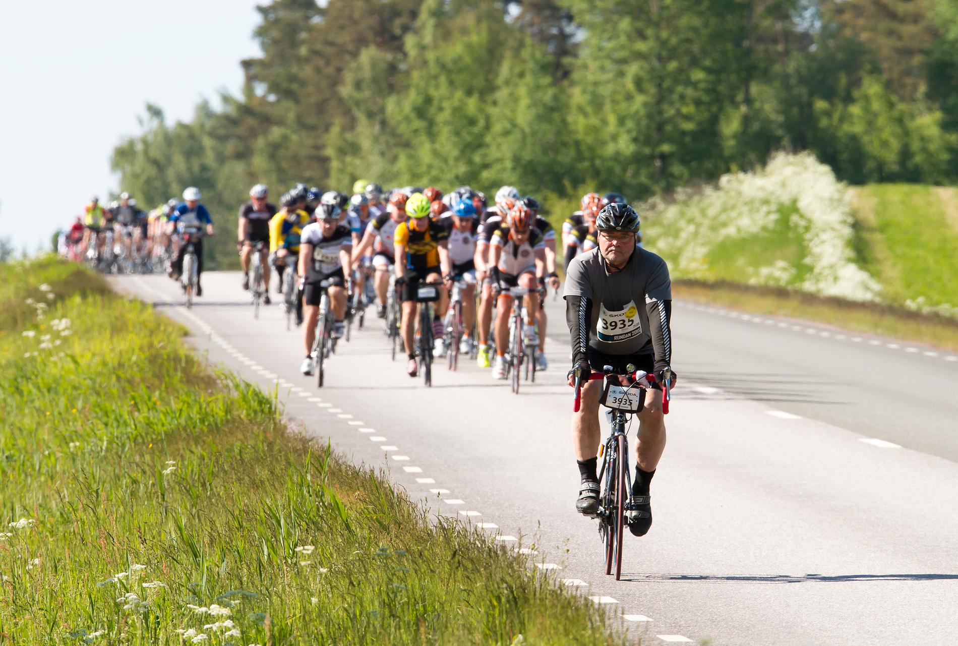 Vätternrundan avslutades på lördagen, med ca 19 000 cyklister som startade i loppet. Oddbjörn Presthaug, Smålandsstenar, utanför Hjo.