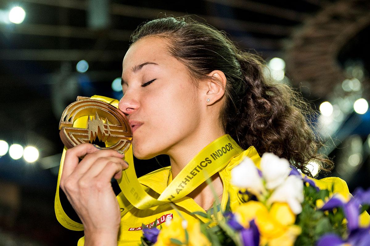 …men i vintras vann hon brons vid inne-EM. Foto: Bildbyrån