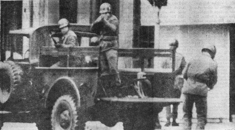Soldater skjuter mot Leonardo Henrichsen 1973.