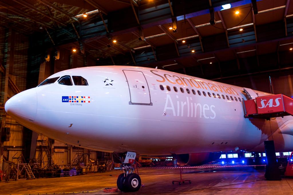 Erik Viking, en Airbus 330, är först ut med ny inredning.