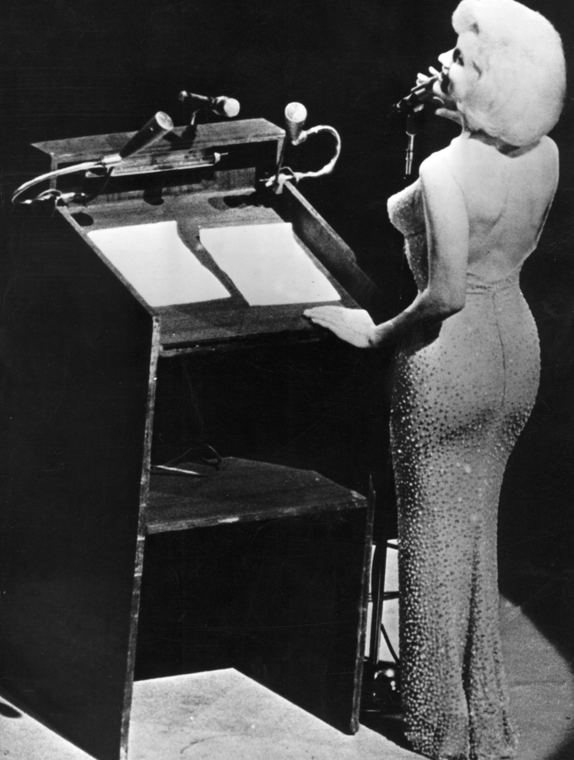Marilyn Monroe i klänningen 1962.