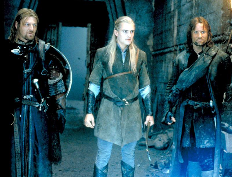 Boromir, Legolas och Aragorn.