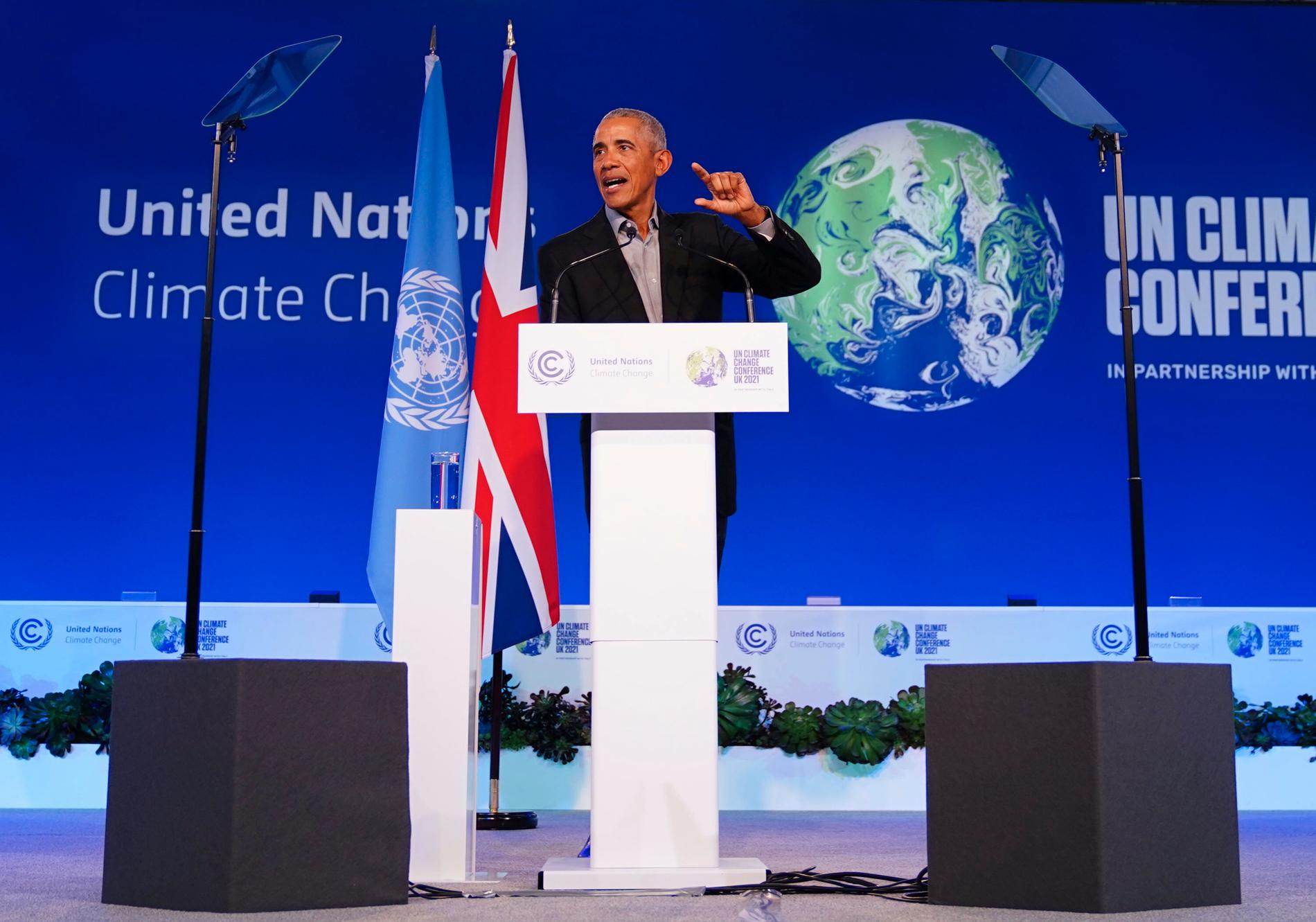 Barack Obama på klimatmötet COP26 i Glasgow
