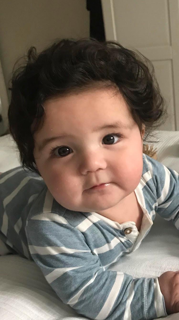 Bebisen Aron, 6 månader, från Stockholm.