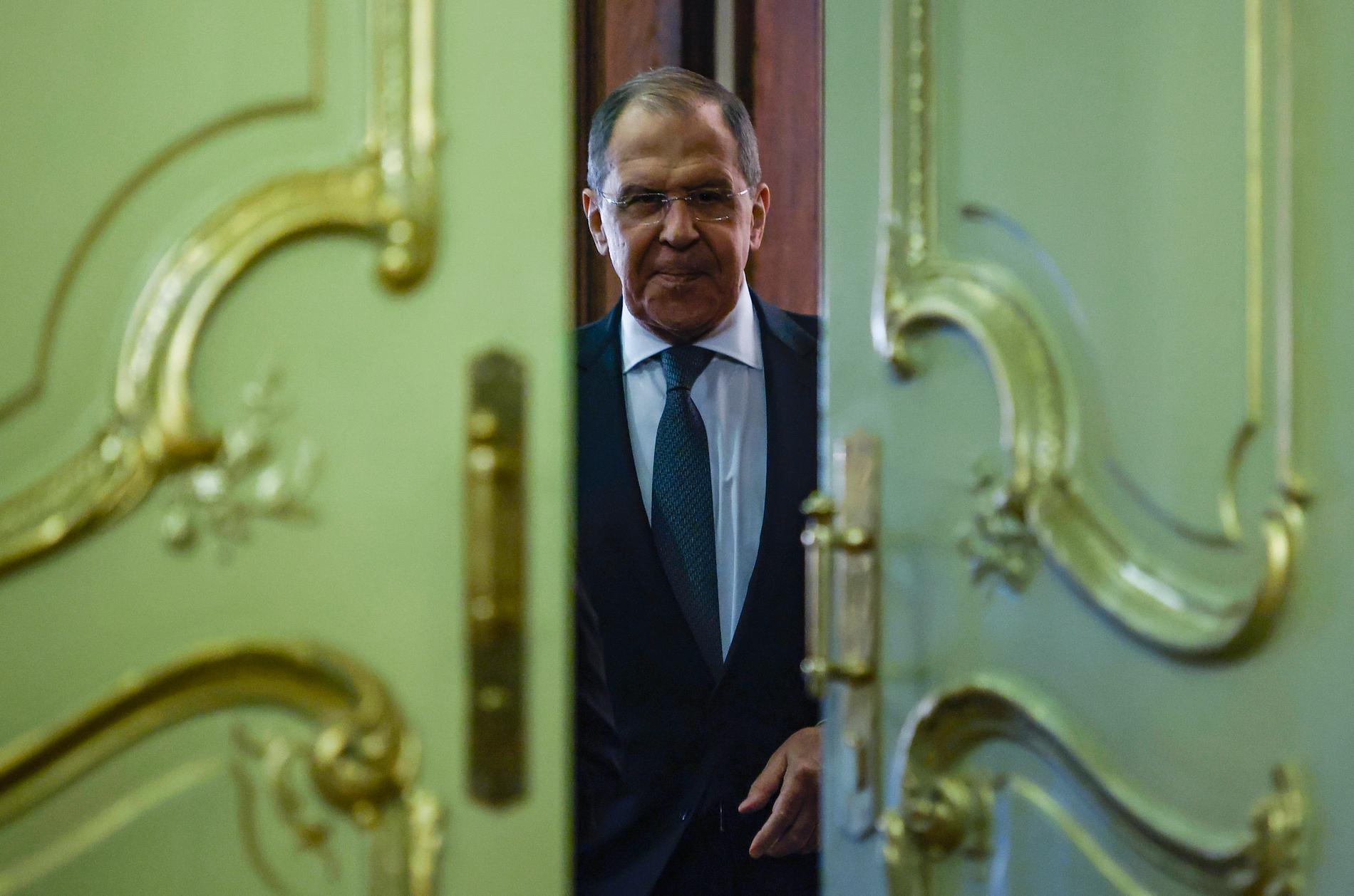Rysslands utrikesminister Sergej Lavrov (bilden) ska träffa USA-kollegan Antony Blinken.