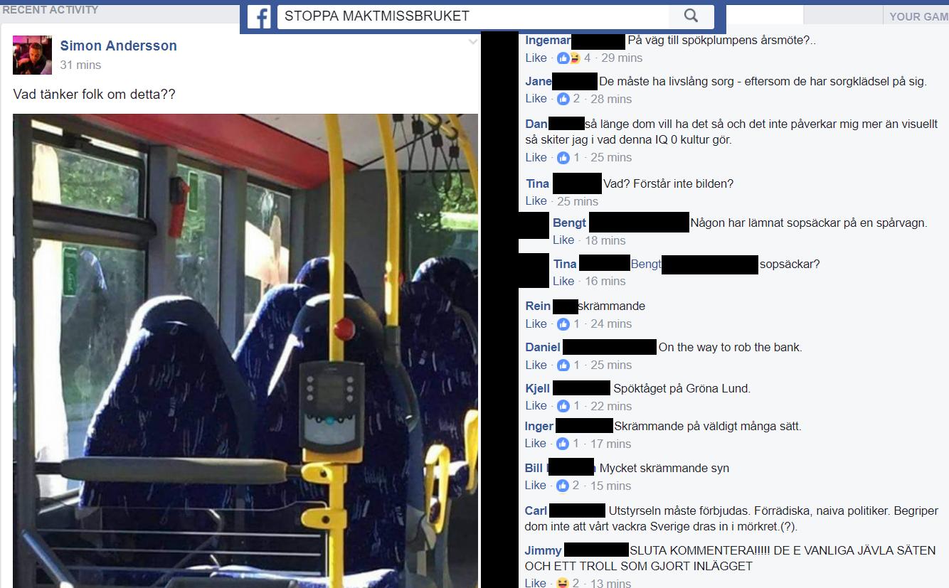 När Simon Andersson testade att posta bilden i en svensk Facebookgrupp upprepades reaktionerna från Norge.
