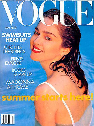 Maj 1989 Madonnas första omslag på amerikanska Vogue.