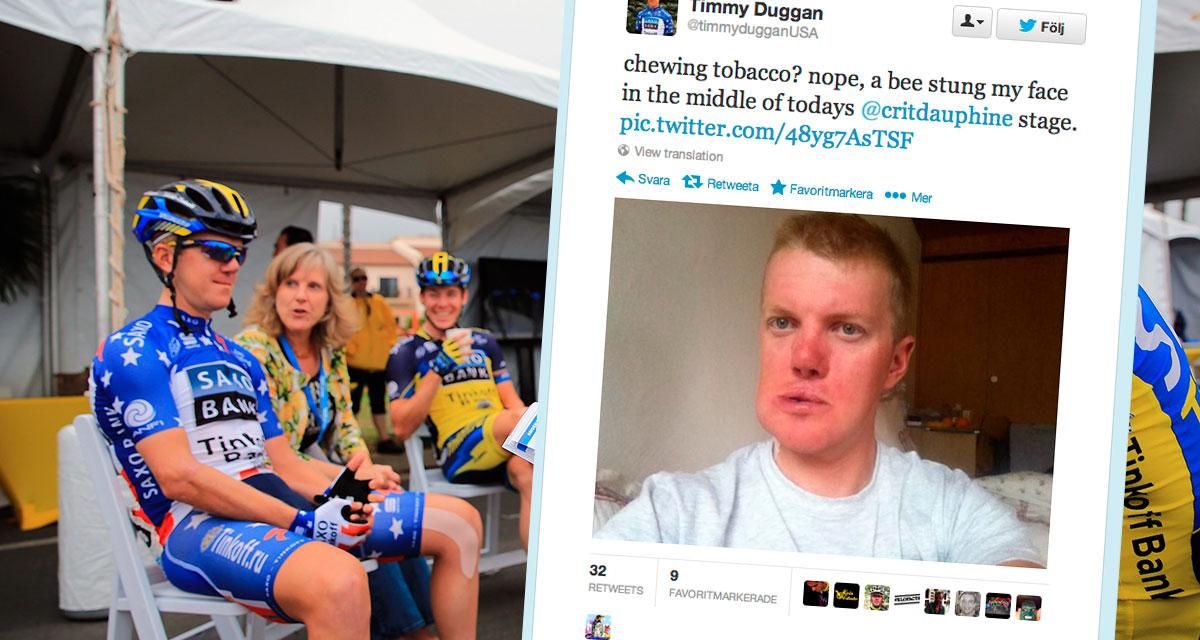 Efter tävlingen la Duggan själv ut en bild på sitt Twitter-konto.