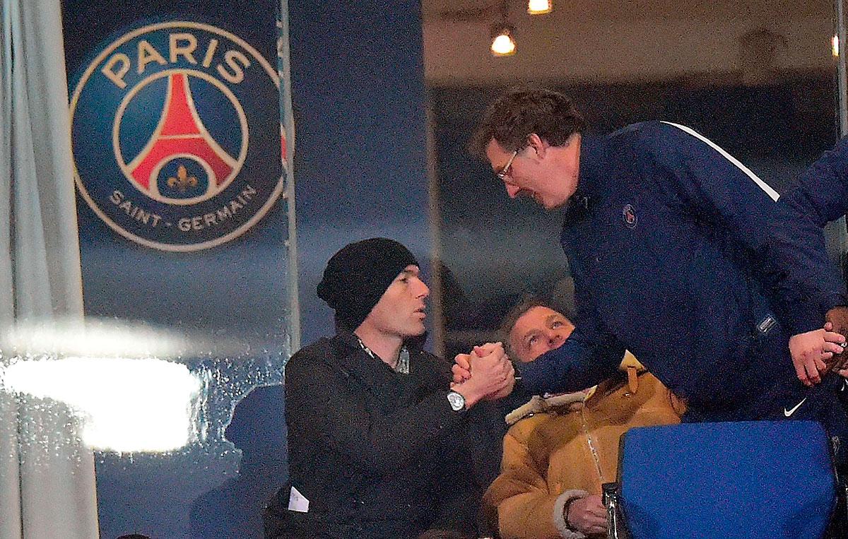 Zidane och Blanc möttes i mars när PSG:s och Real Madrids ungdomslag möttes i Uefa Youth League.