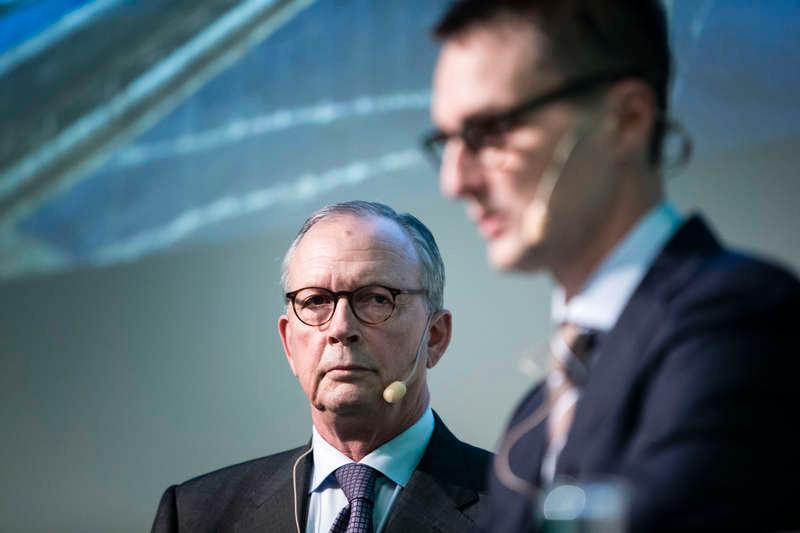 Peter Hjörne, styrelse­ordförande för Stampen, och koncernchef Martin ­Alsander.