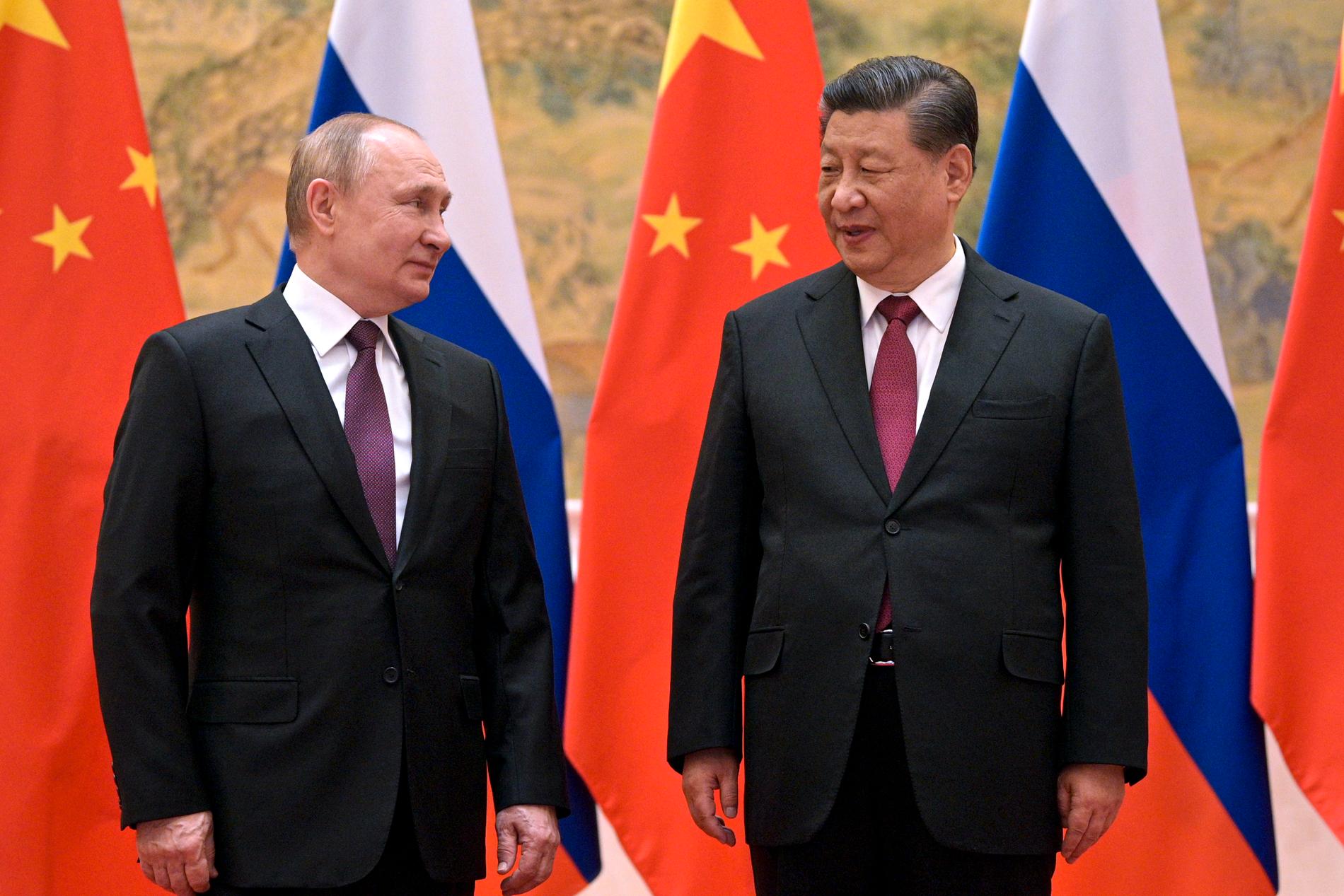 Putin och Xi Jinping träffades senast i sambend med de olympiska spelen i Peking i februari.