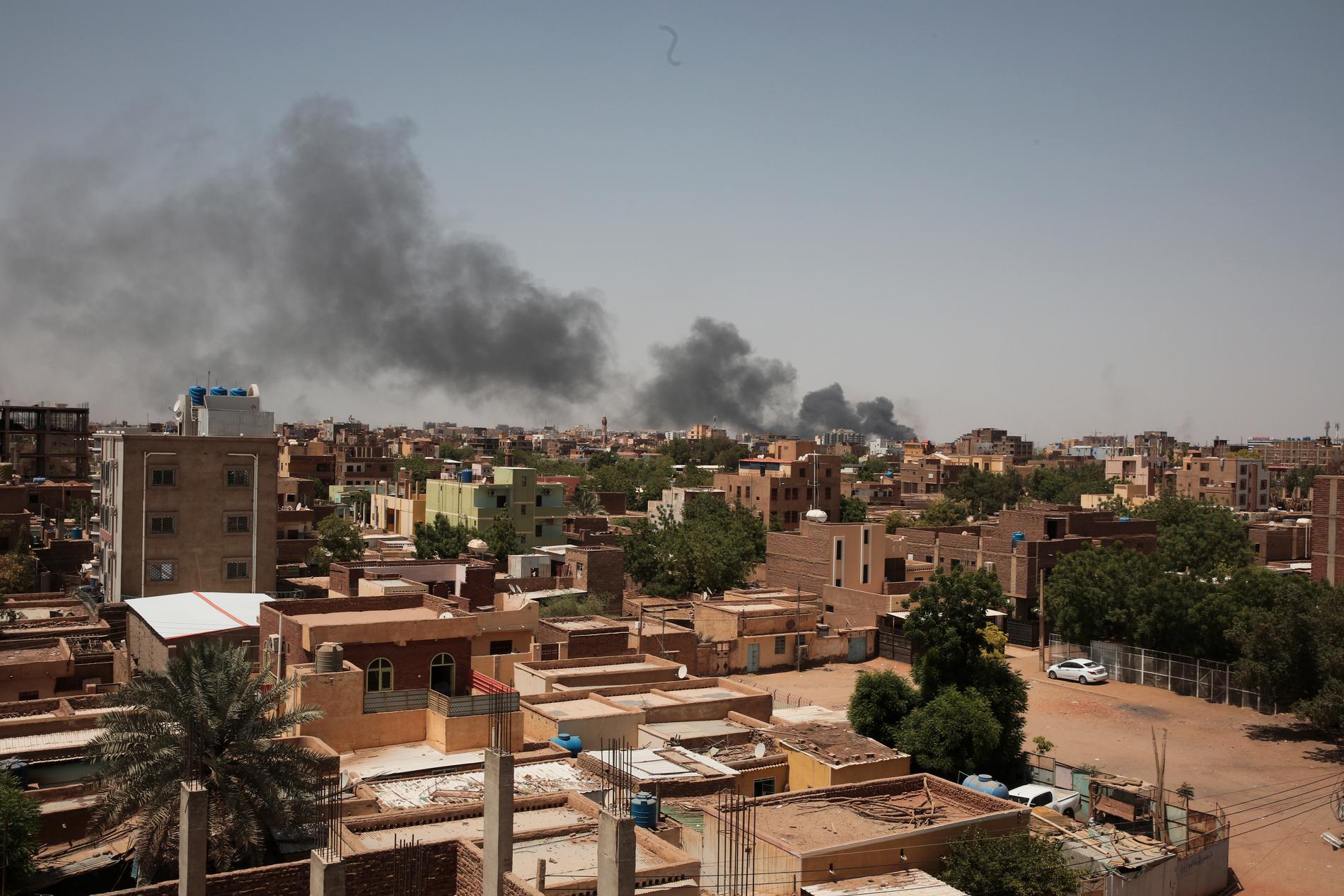 Bild från Sudans huvudstad från i lördags.