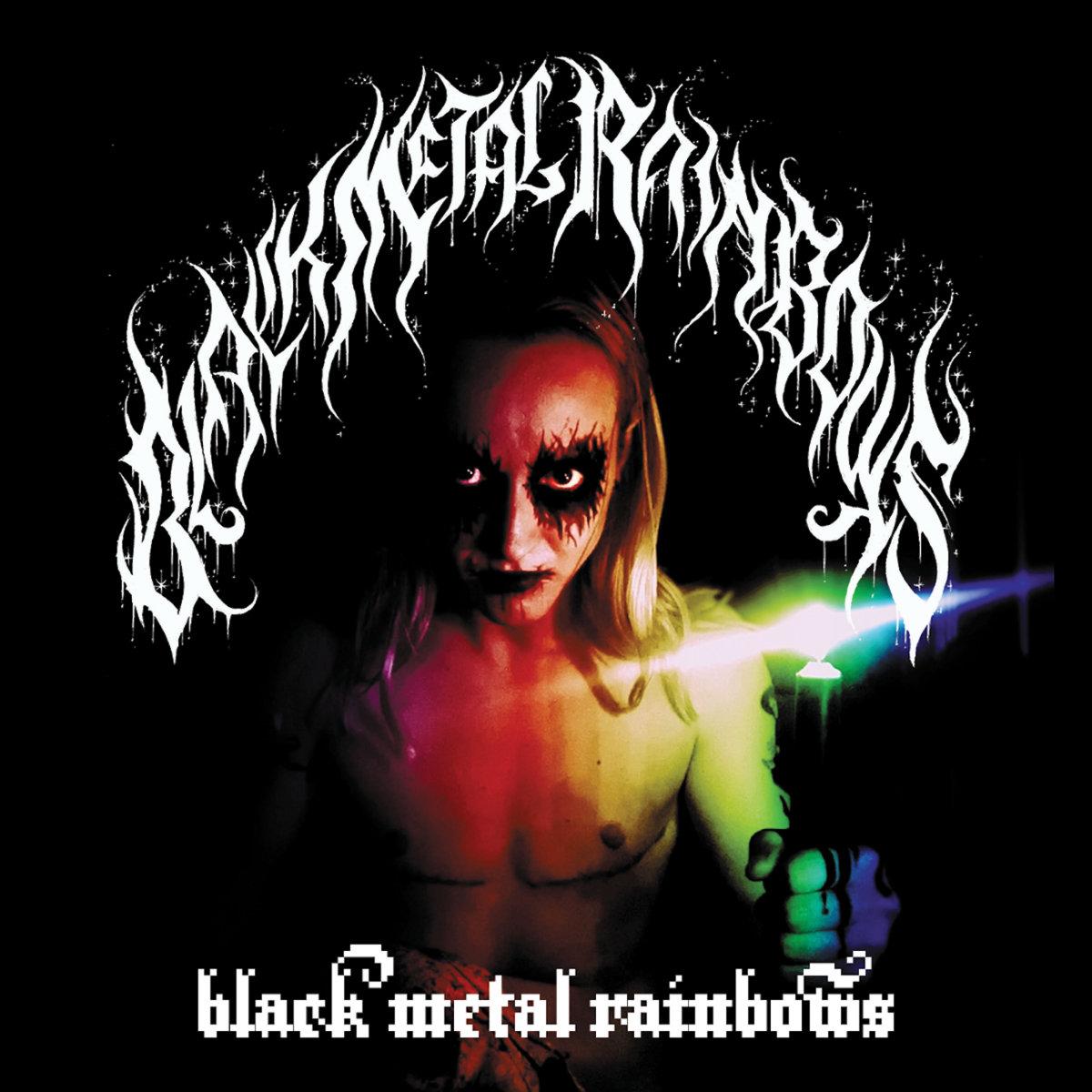 Omslaget till Black Metal Rainbows samlingsskiva med samma namn, där över hundra black metal-akter har bidragit med låtar för att stötta HBTQI-ungdomar.