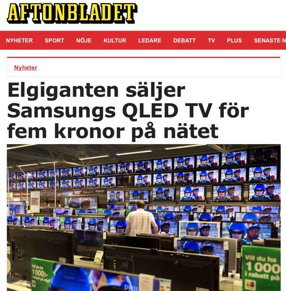 En bluffartikel i Aftonbladets namn cirkulerar för närvarande på nätet. 