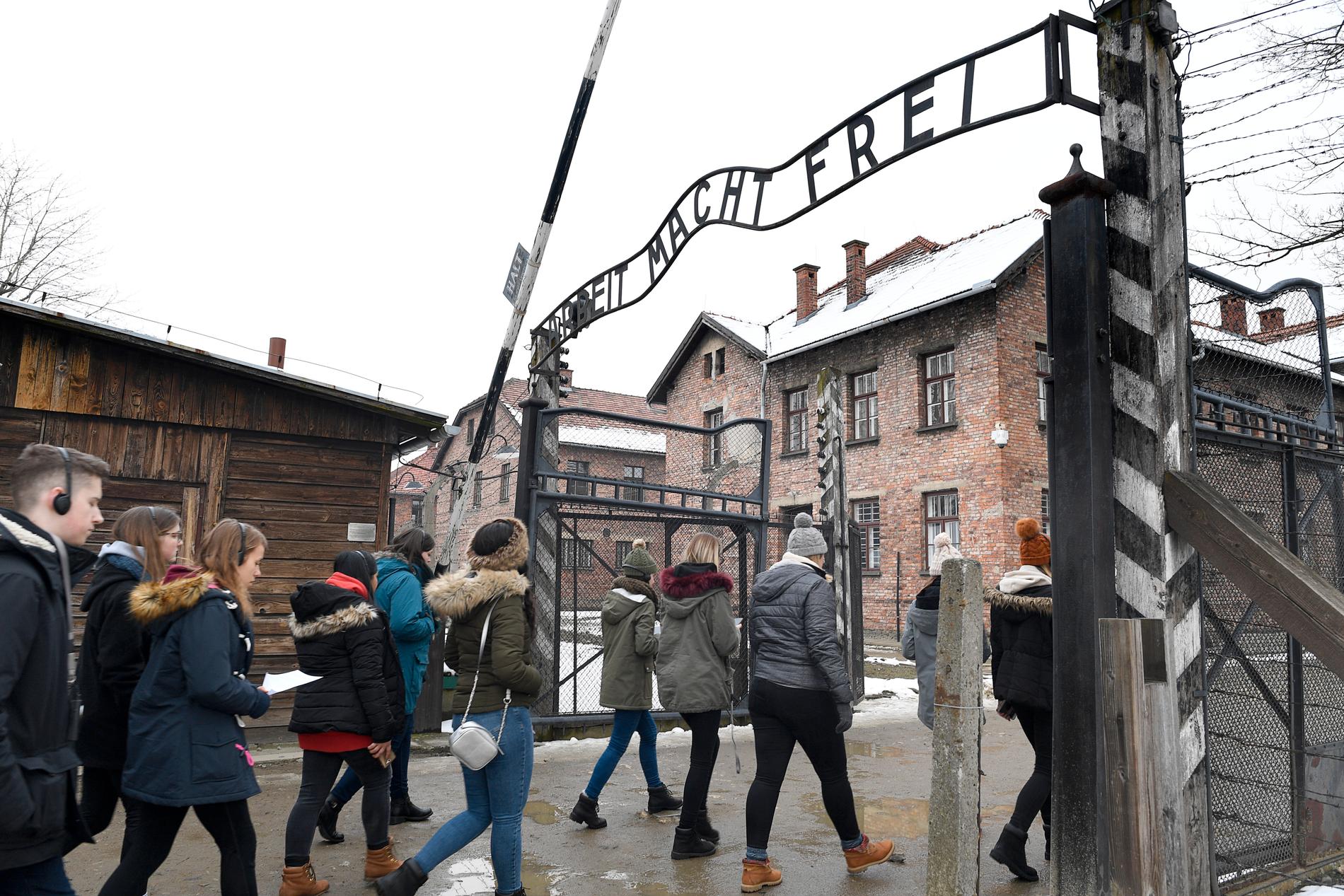 Ingången till förintelselägret Auschwitz.