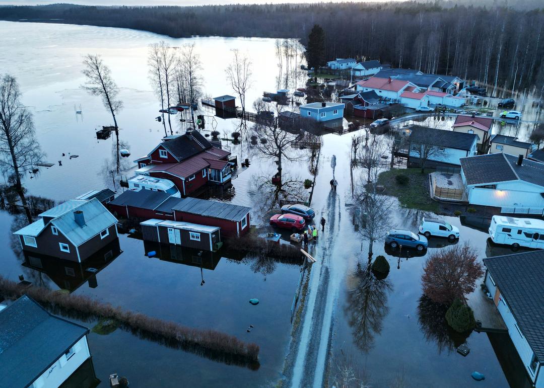 Översvämningar i Gishult Småland 
