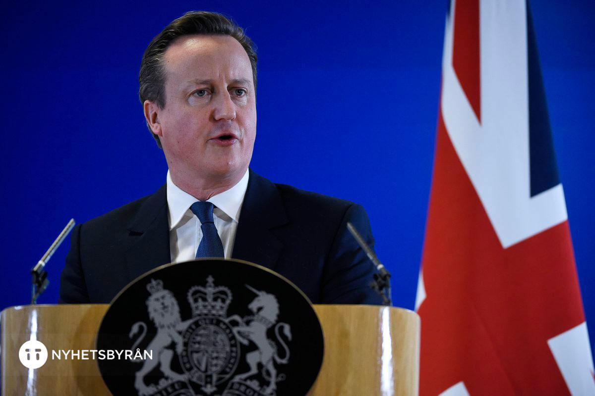 David Cameron höll presskonferens efter överenskommelsen.