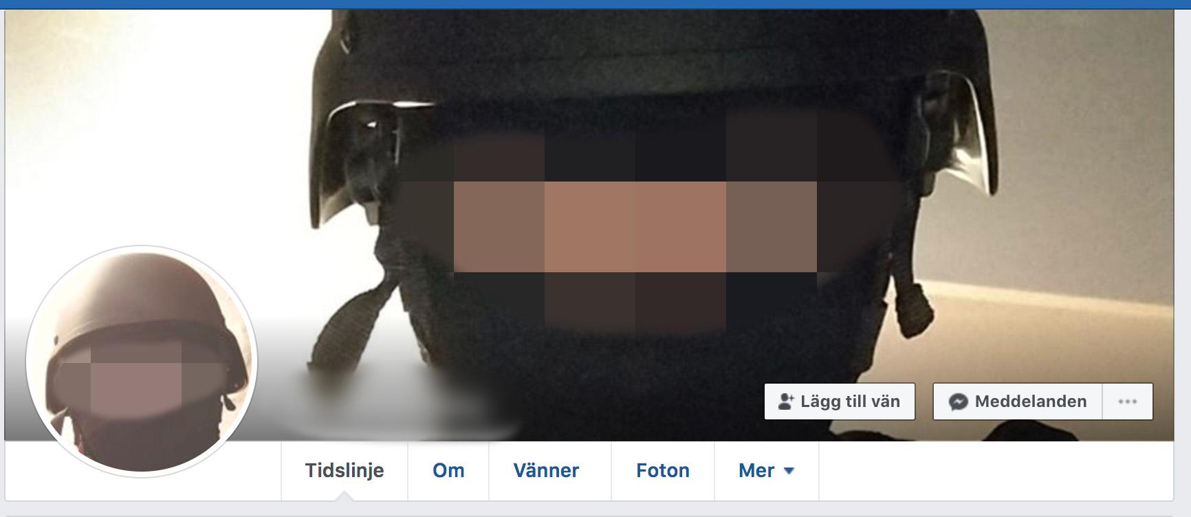 På Facebook bar han hjälm och mask - och kallade sig ”skjutare på Hässleholms Tekniska skola.”