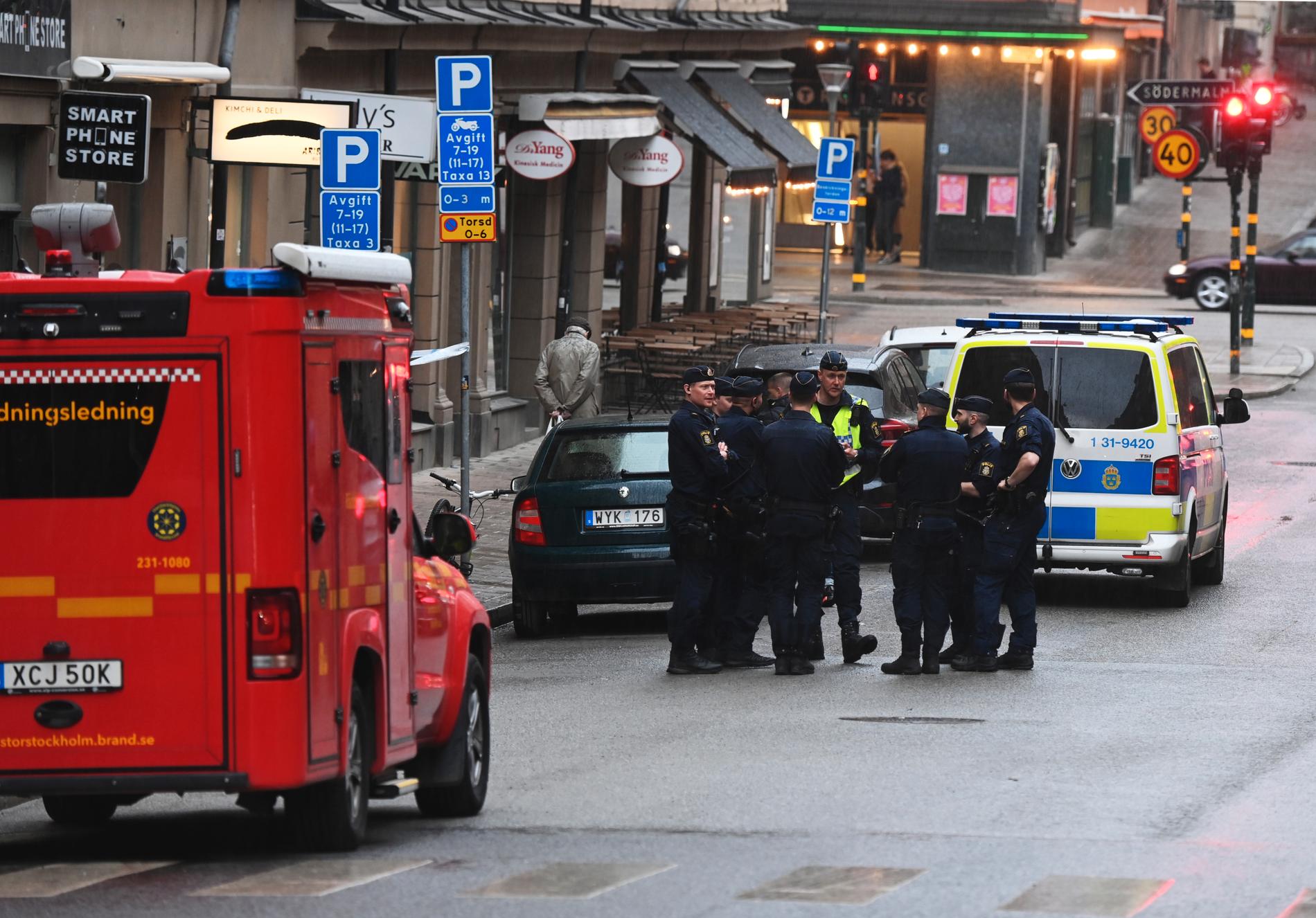 Ingen person skadades i branden i Vasastan i Stockholm.
