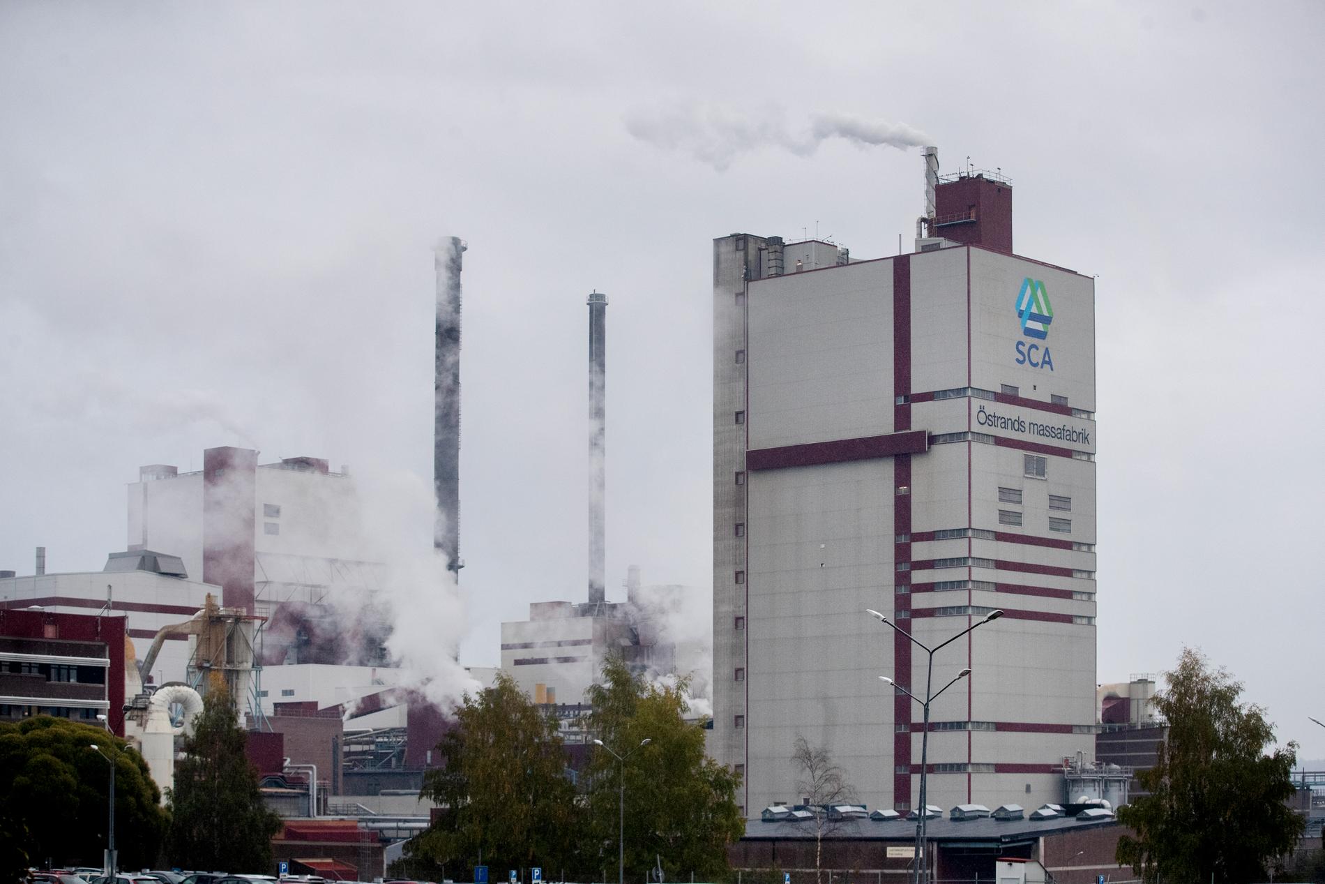 SCA massafabrik i Östrand i Sundsvall. Arkivbild.