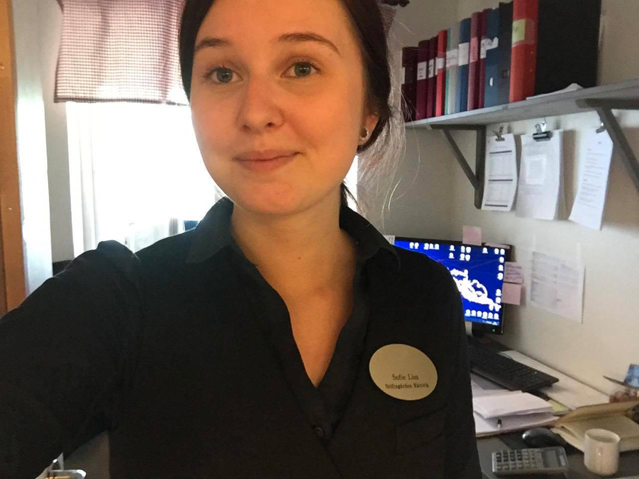 Sofie Liss, 20, serveringspersonal på Stiftesgården.