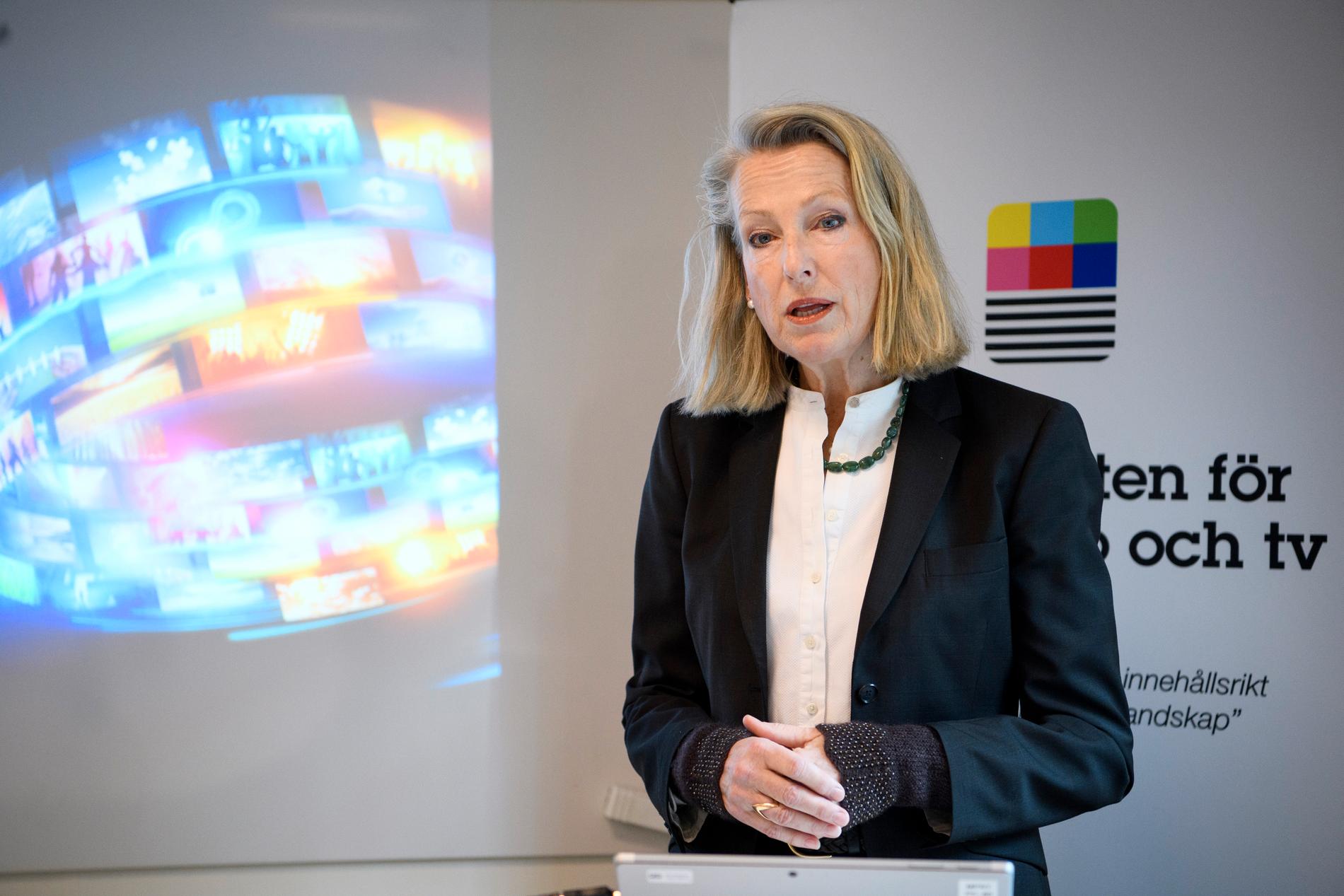 Charlotte Ingvar-Nilsson är generaldirektör på Myndigheten för press, radio och tv. Arkivbild.